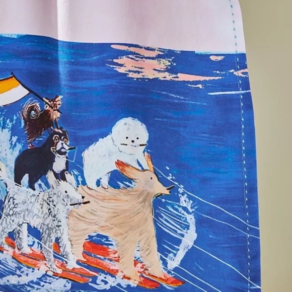 Anthropologie Waterskiing Dog Dish Towel - Picture 2 of 3